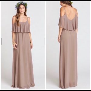 Show Me Your Mumu Caitlin Ruffle Maxi in Dune